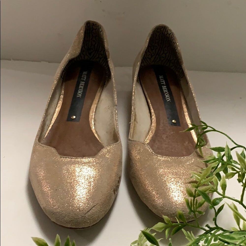 🔥🔥MATT‎ BERNSON METALLIC BRONZE FLAT SHOES 9M